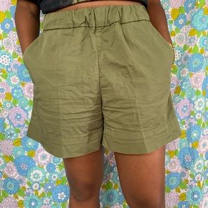 Everlane cotton olive green shorts